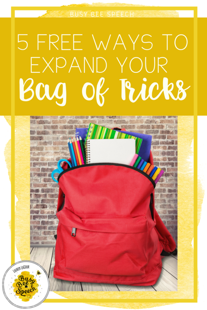 5 FREE Ways To Expand Your Bag Of Tricks - Busy Bee Speech