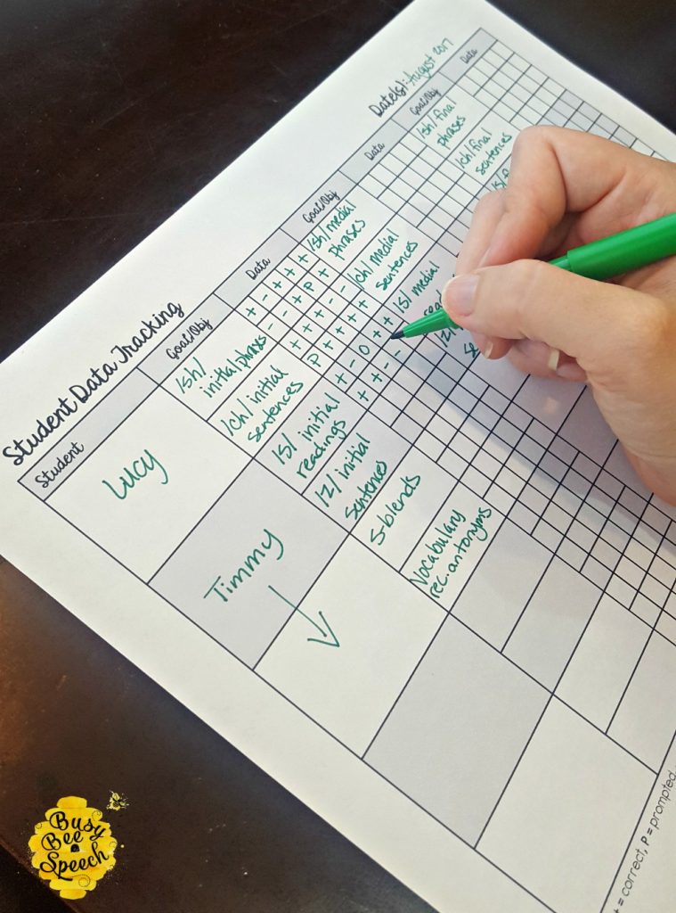 data collection sheets