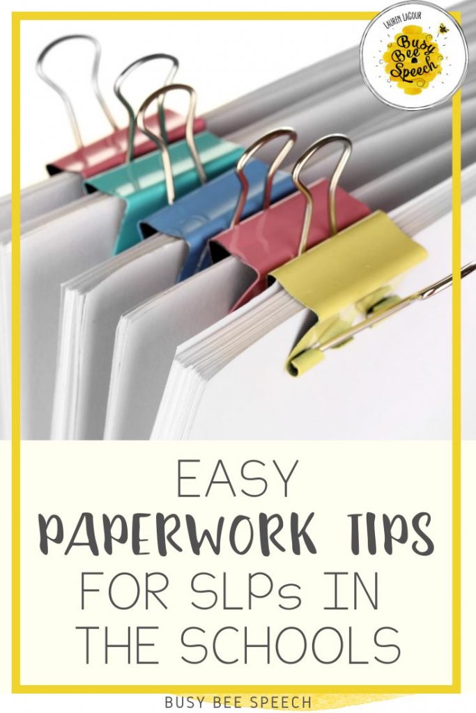 Easy Paperwork tip for SLPs in the Schools