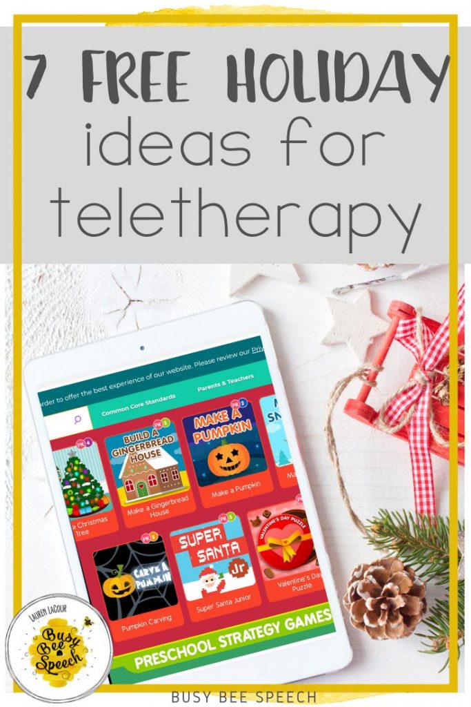 7 free holiday ideas for speech teletherapy