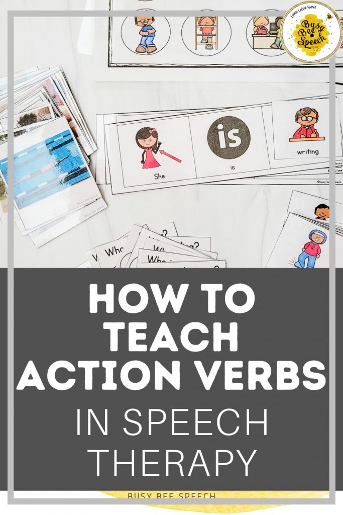 4 easy ways on how to teach action verbs in preschool speech therapy. 