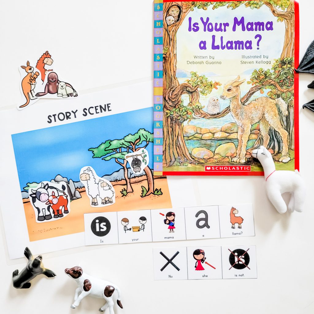 preschool speech therapy book companion with props