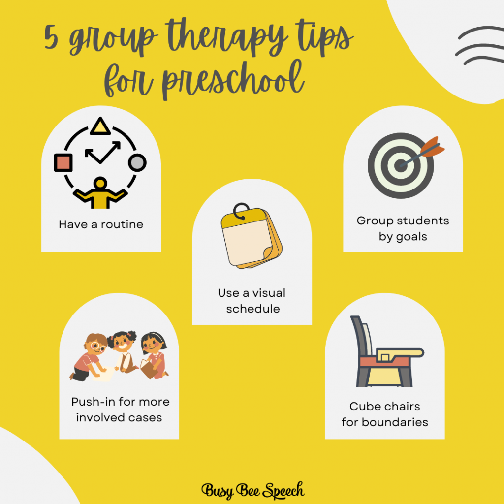 group speech therapy tips for preschoolers