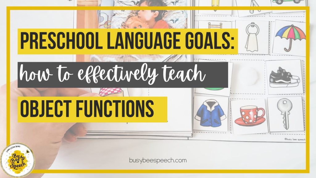 preschool language goals functions