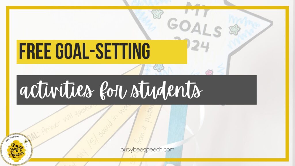 free goal setting activities for students