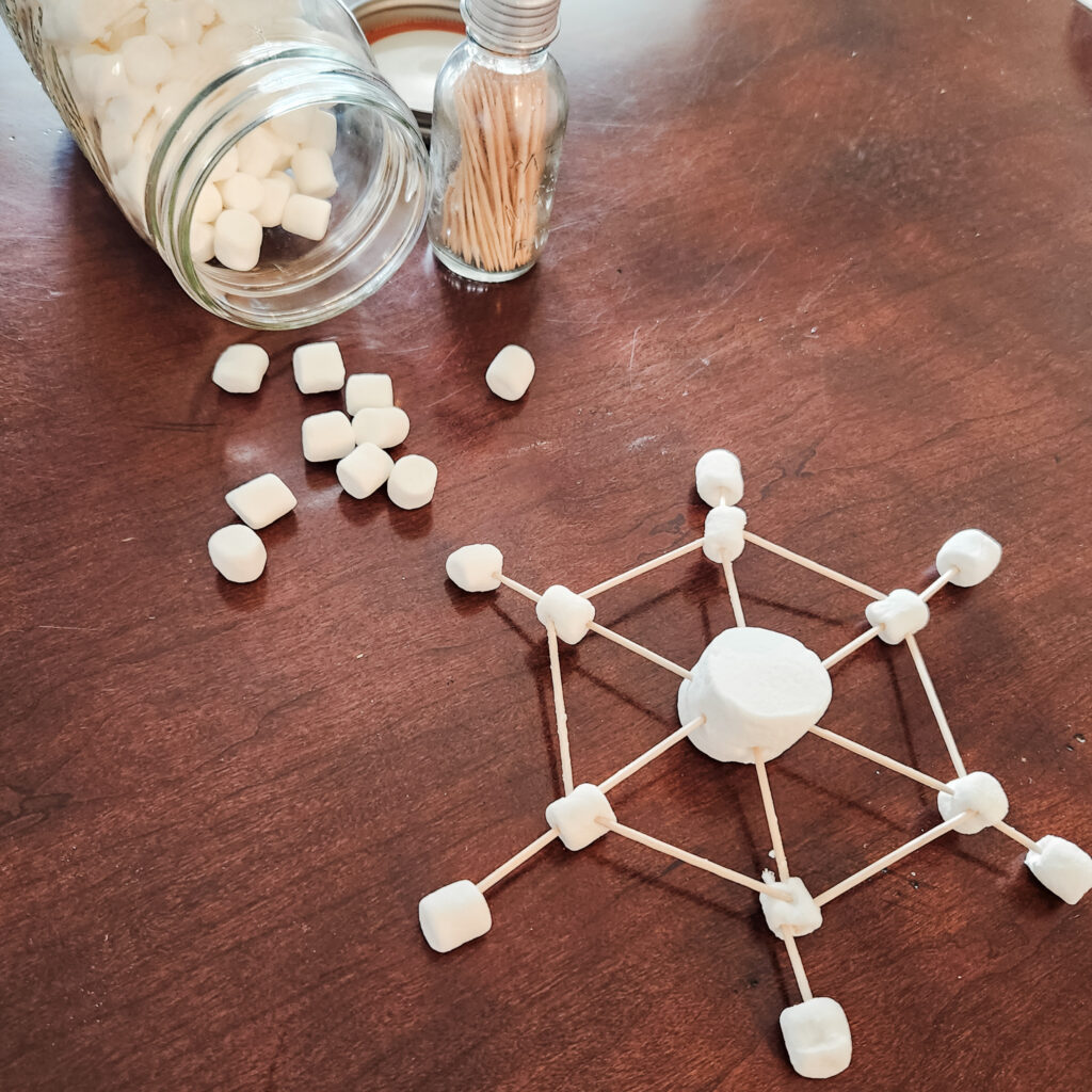 marshmallow winter snowflake activity